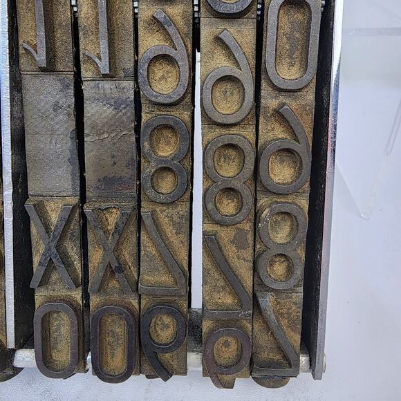 Vintage Jumbo XL 7" Wide Pullman Rubber Band Ink Stamp 11 Number Wood Handle - Picture 3 of 11